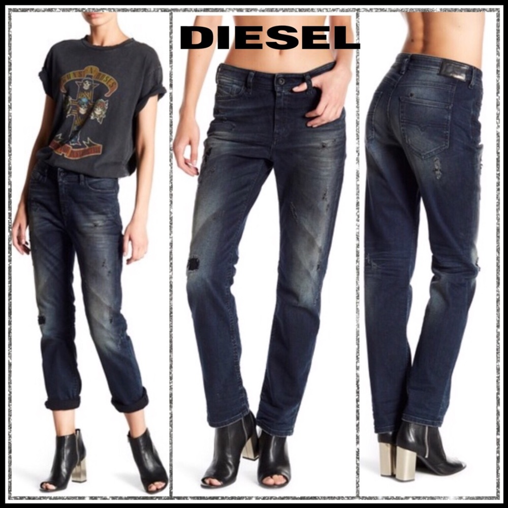 ☮️Diesel Reen Distressed Straight Leg Jeans